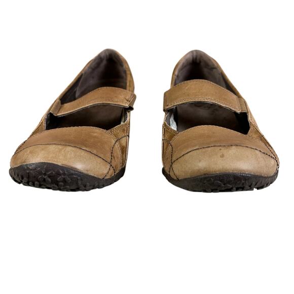 Merrell Shoes Women Size 9 Orchid Tan Brown Mary Jane Wedge Leather Comfort - Picture 3 of 10